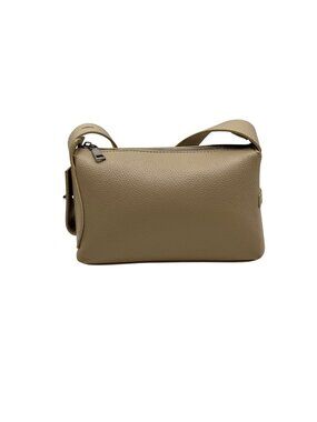 MMS Beige Leather Shoulder Bag